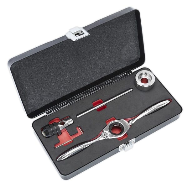 Metric Bi-Directional Ratchet Tap & Die Holder Set 5pc