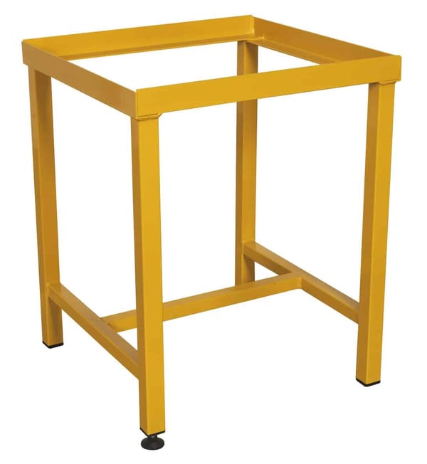 Yellow floor stand for FSC04 power tools, ideal for workshop storage.