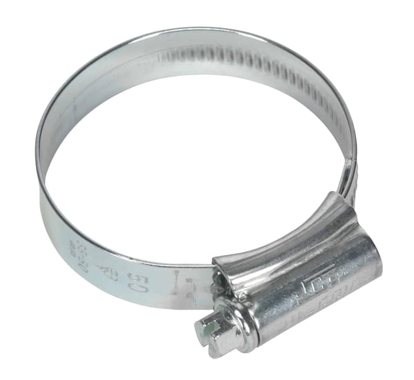 Hi-Grip Zinc Plated Hose Clips Ø35-50mm, pack of 20 for secure hose connections.