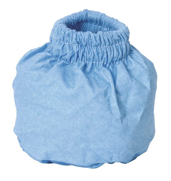 Blue filter bag designed for PC100 vacuum cleaner, ideal for indoor cleaning and janitorial use.