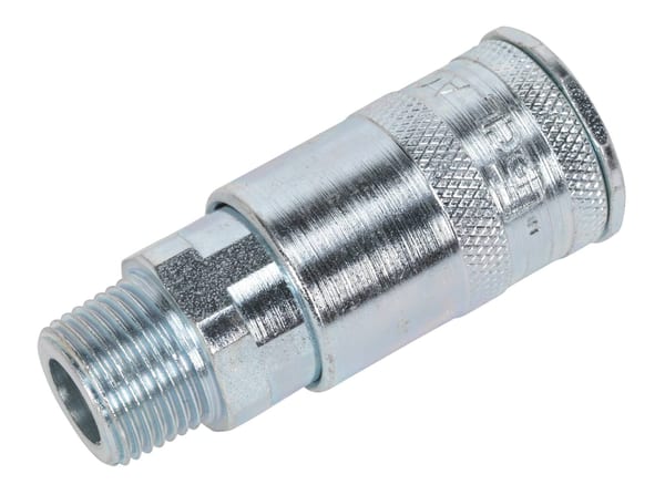 Male 3/8" BSPT coupling body for compressors and power tools