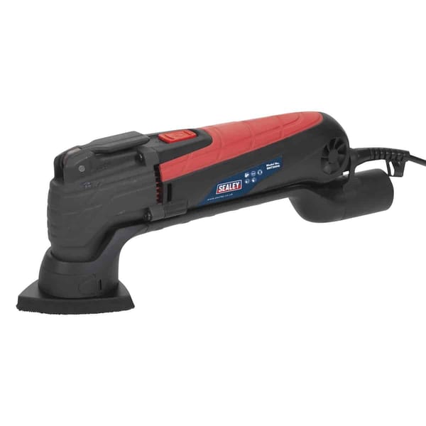 Sealey oscillating multi-tool featuring a powerful motor and ergonomic design for versatile cutting and sanding tasks.