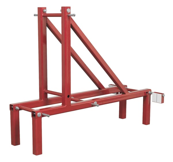 Red Calibration Rig for GA70, ideal for garage and vehicle service work.