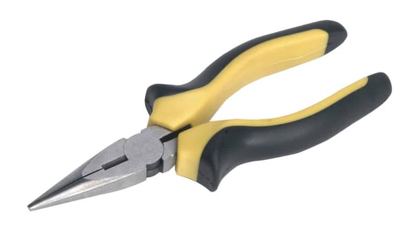 Long Nose Pliers with Comfort Grip, 150mm, ideal for precision work in hand tools and workshop tasks.