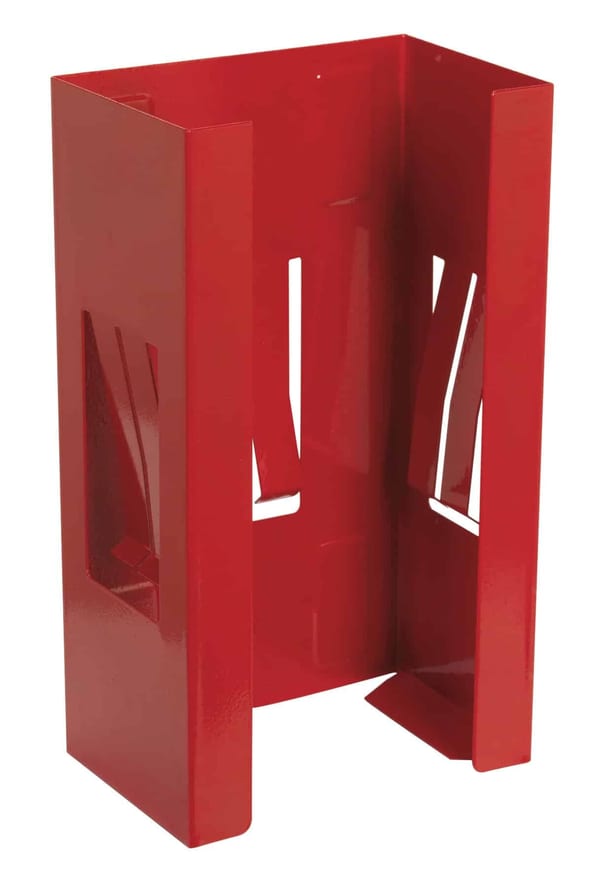 Red Magnetic Glove Dispenser for easy access and organization of disposable gloves.
