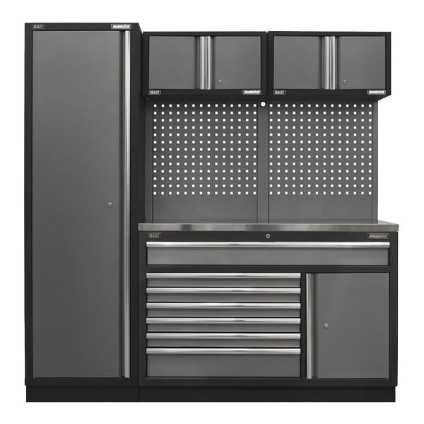 Superline PRO(R) Storage System with Stainless Steel Worktop 1.96m