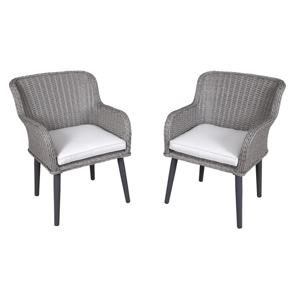 Buxton Rattan Wicker Outdoor Chairs Set 2pc