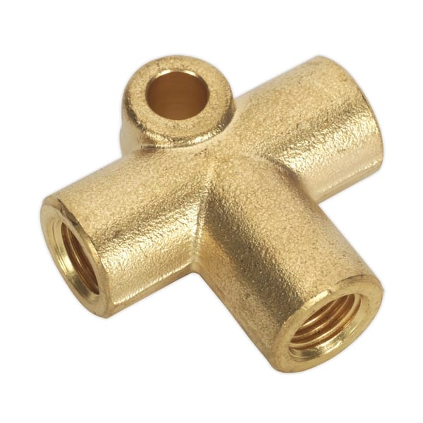 3-Way Brake Tube Connector 3/8"UNF x 24tpi