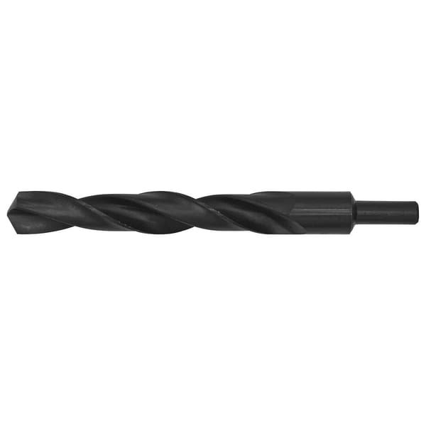 High-speed steel twist drill bit for woodworking and metalworking.