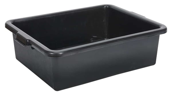 Durable black storage tray for tools and workshop equipment