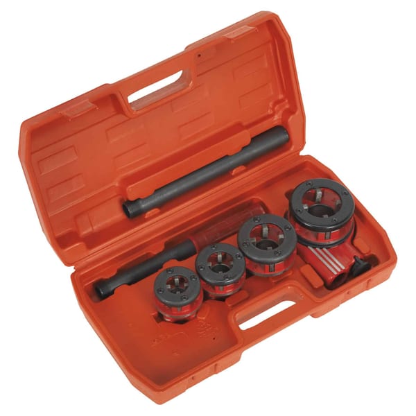 Pipe threading kit 1/2" to 1-1/4" BSPT in durable carrying case