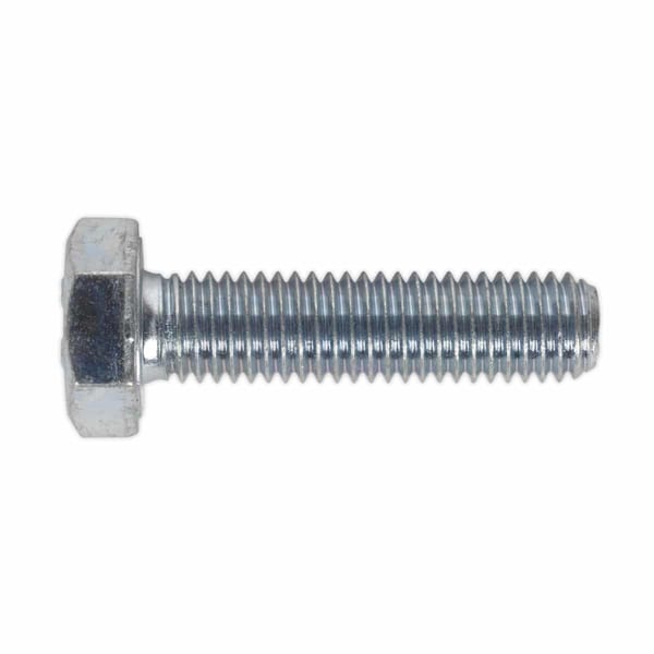 8.8 Zinc Plated HT Setscrew M10 x 40mm, DIN 933 - Pack of 25