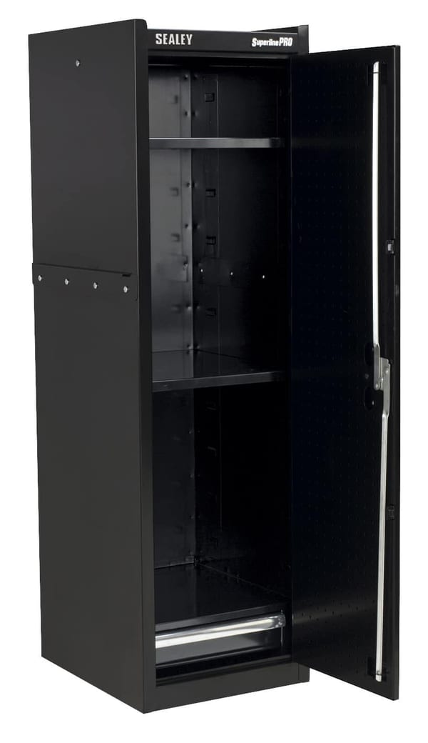 Black Hang-On Locker for tools and equipment storage, durable and stylish design.