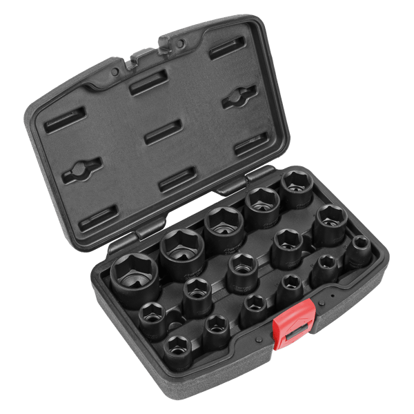 Impact Socket Set 1/2"Sq Drive 16pc