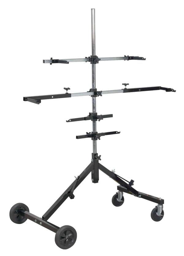 Commercial panel stand for door, wing, bonnet & bumper in bodyshop equipment.