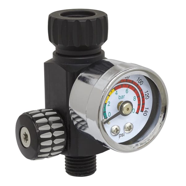 High-quality pressure regulator with gauge, featuring adjustable settings for precise pressure control in various applications.