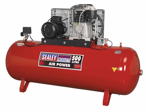 500L Belt Drive Air Compressor with Cast Cylinders 7.5hp 2-Stage