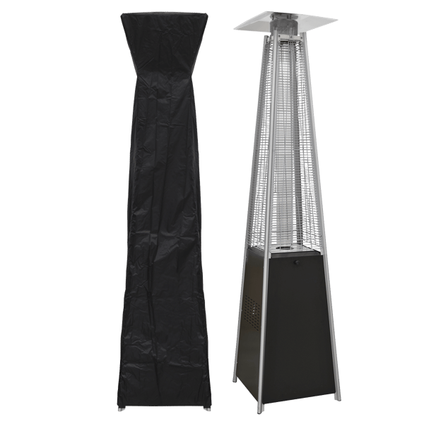 Pyramid Gas Patio Heater 13kW for Commercial & Domestic Use, Supplied with Cover, Black