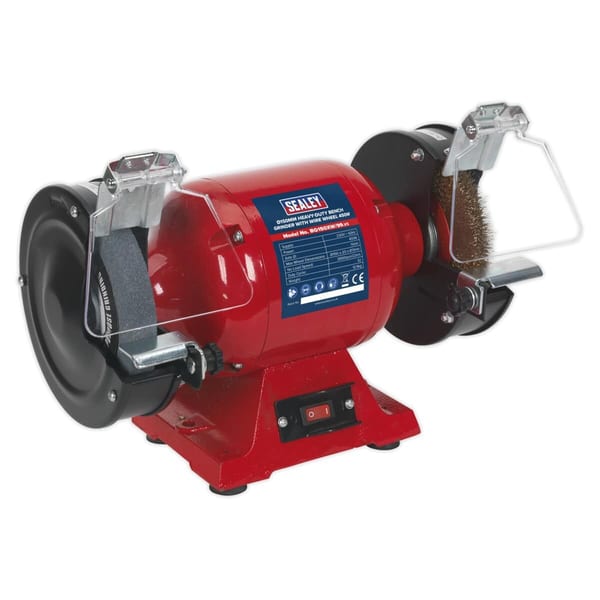 Heavy-Duty 150mm Bench Grinder with Wire Wheel 450W/230V