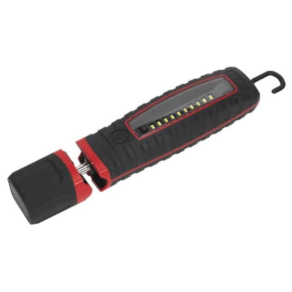 Cordless 360° LED inspection lamp with rechargeable lithium-ion battery