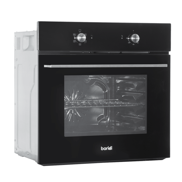 Integrated Fan-Assisted Electric Oven 60cm 55L Capacity - Black