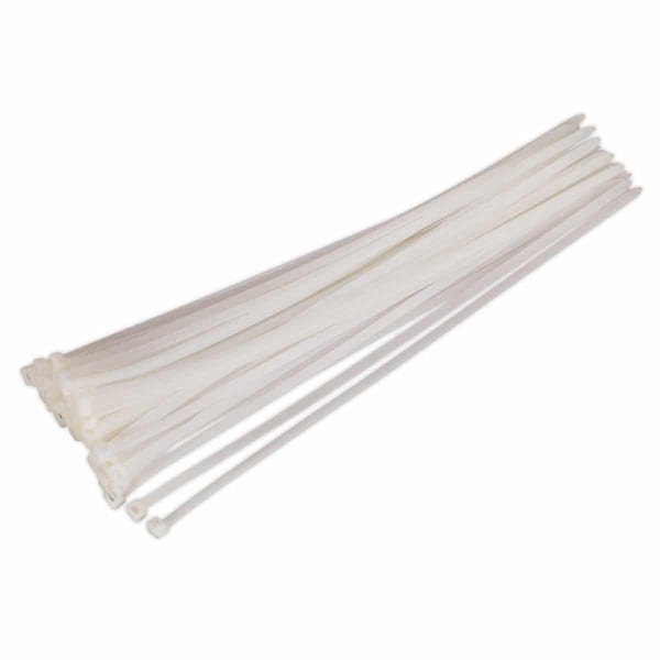 Cable Tie 450 x 7.6mm, White - Pack of 50