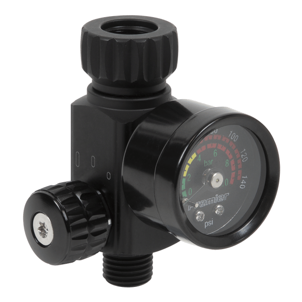 On-Gun Air Pressure Regulator/Gauge with Glass Lens