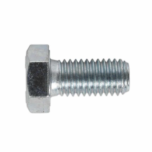 8.8 Zinc Plated HT Setscrew M12 x 25mm, DIN 933 - Pack of 25