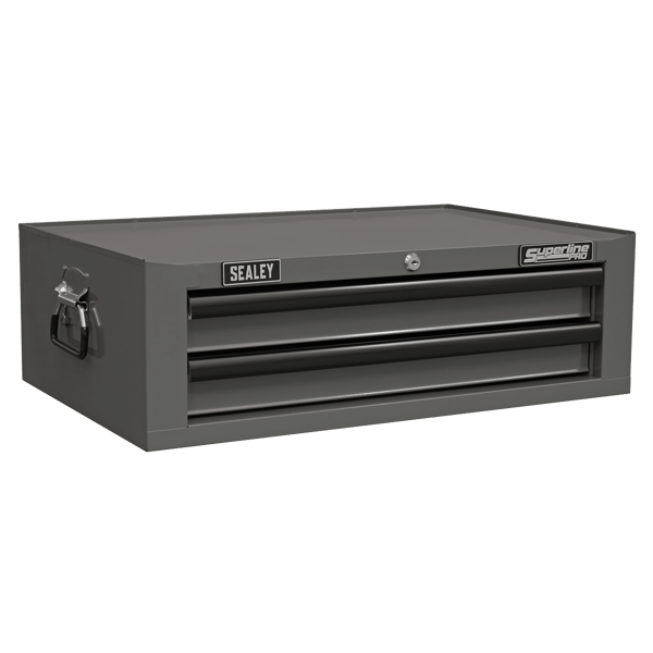Superline PRO(R) Mid-Box Tool Chest 2 Drawer - Grey/Black