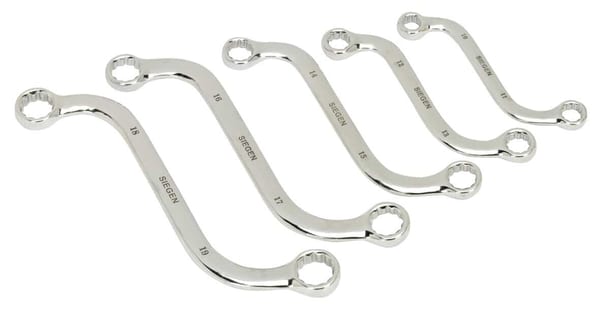 5-piece metric S-Spanner set by Siegen, ideal for precise torque adjustments.