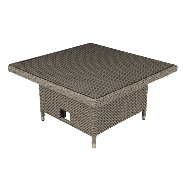 Chester Rattan Wicker Adjustable-Height Outdoor Dining Table