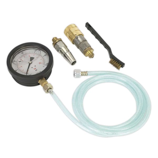 HGV Air Brake Test Gauge with accessories for vehicle service and maintenance