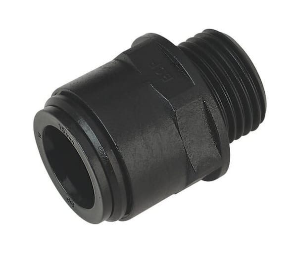 John Guest(R) Straight Adaptor 15mm x 1/2"BSP - Pack of 2