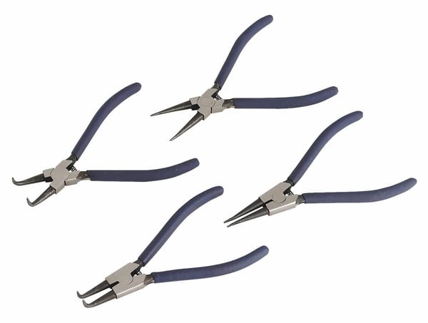 4-piece Circlip pliers set for efficient handling of circlips and snap rings.
