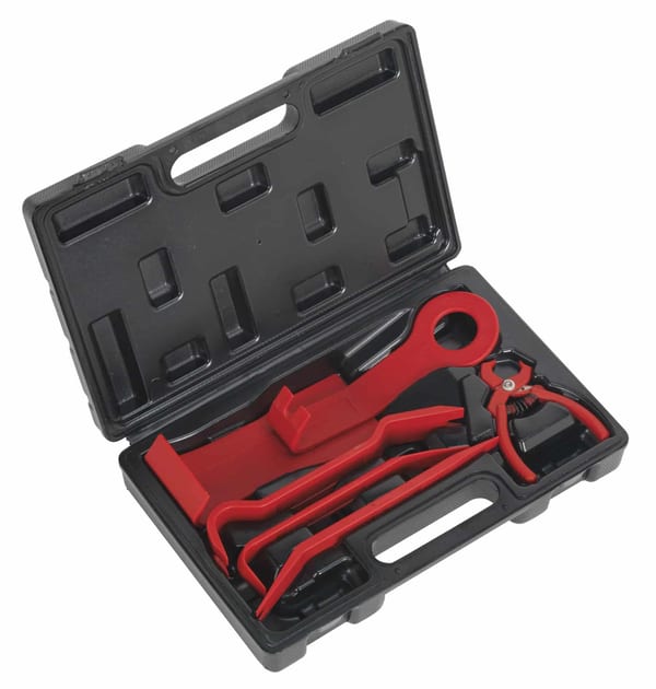 Trim & Upholstery Set 6pc in a black case for vehicle service and maintenance
