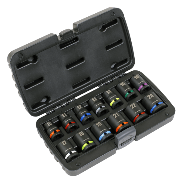 Impact Socket Set 1/2"Sq Drive 13pc