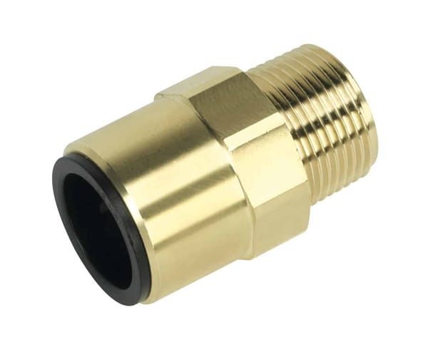 22mm x 3/4" BSPT brass straight adaptor for air supply systems