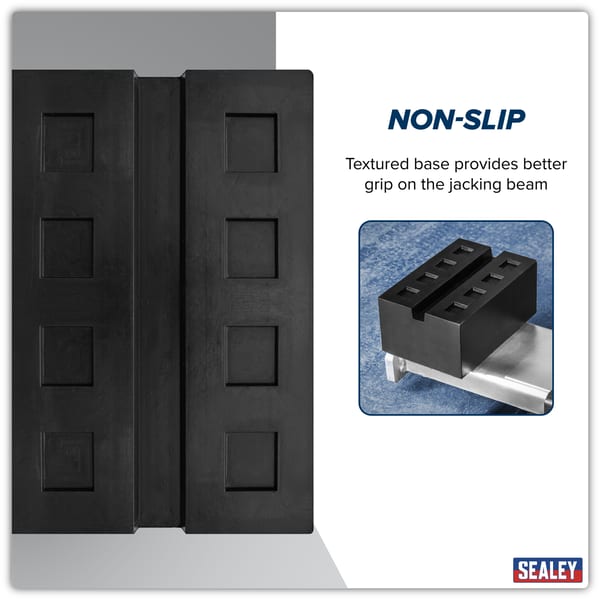 Slotted Rubber Support Block for Viking Jacking Beams 80mm