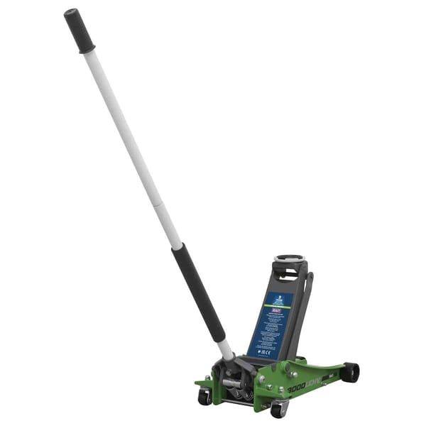 Low Profile Trolley Jack with Rocket Lift 3 Tonne - Green