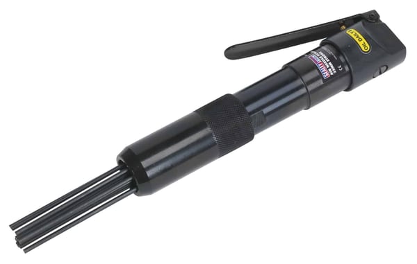 High-quality pneumatic riveter tool with multiple mandrels for efficient fastening and assembly tasks.