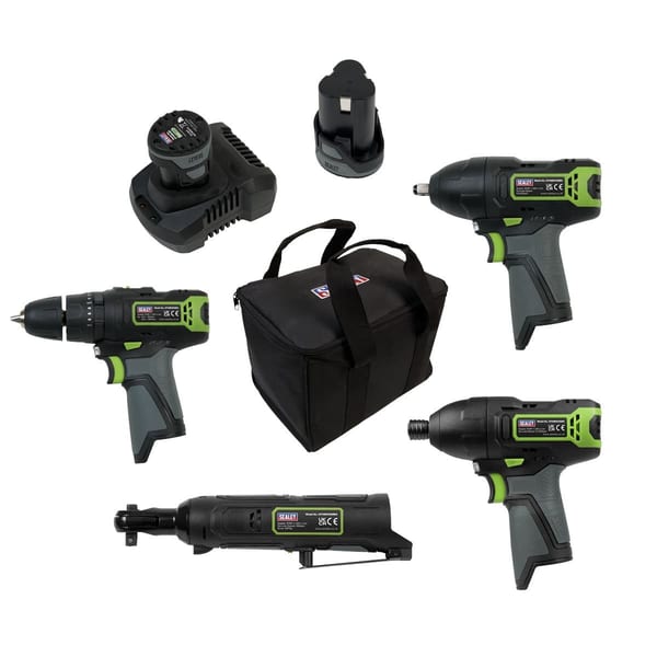 4 x SV10.8 Series Cordless Power Tool Kit 10.8V - 2 Batteries