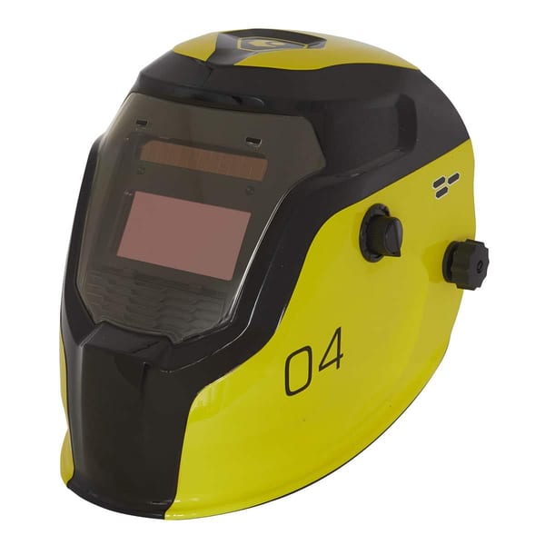 Auto Darkening Welding Helmet Shade 9-13 - Yellow