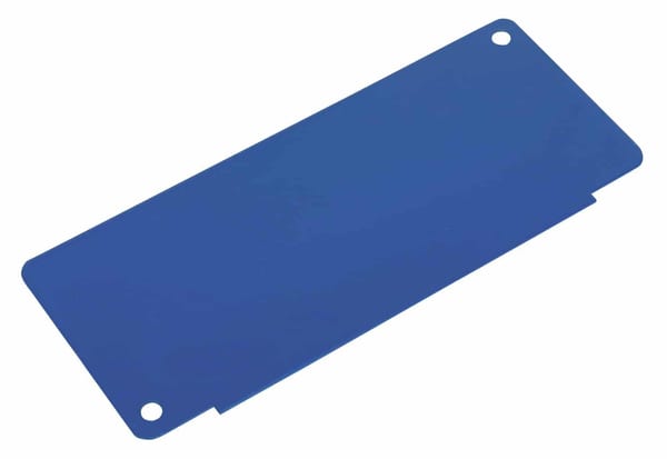 Blue drawer divider 154 x 65mm for efficient tool organization in workshops