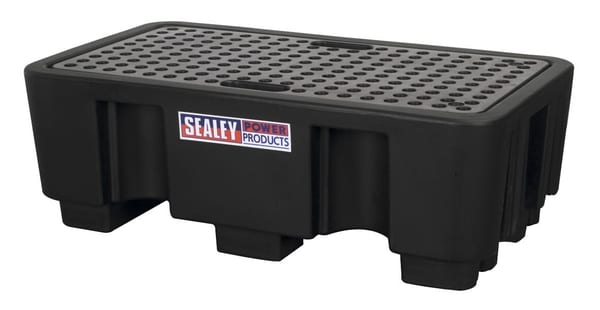 Sealey Power Products Barrel Bund for 2 drums, 1300x750x440mm, durable polyethylene construction