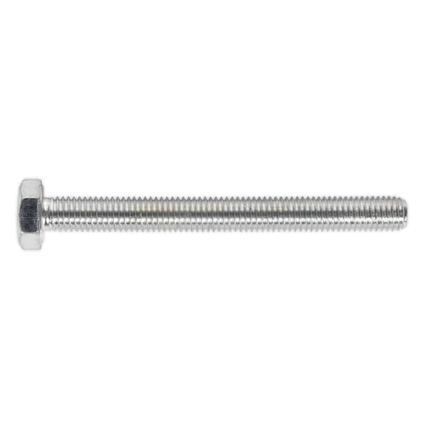 8.8 Zinc Plated HT Setscrew M10 x 100mm, DIN 933 - Pack of 25