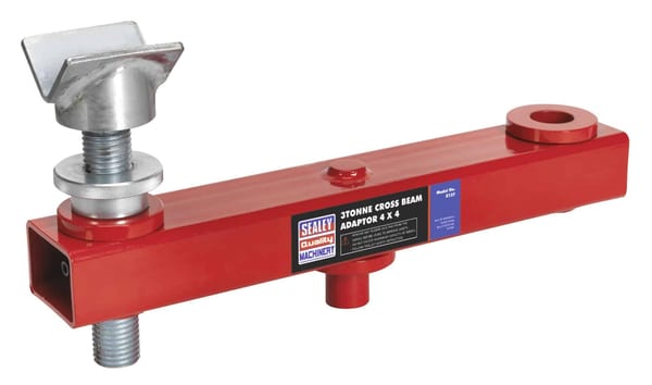 3 tonne cross beam adaptor for jacking and lifting in garage and automotive applications.