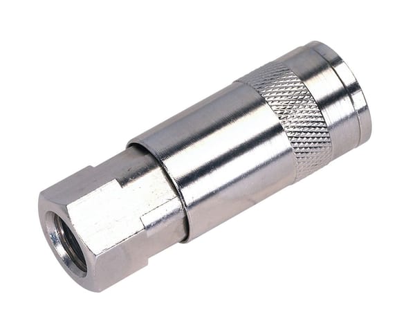 Female 1/4" BSP coupling body for compressors and power tools