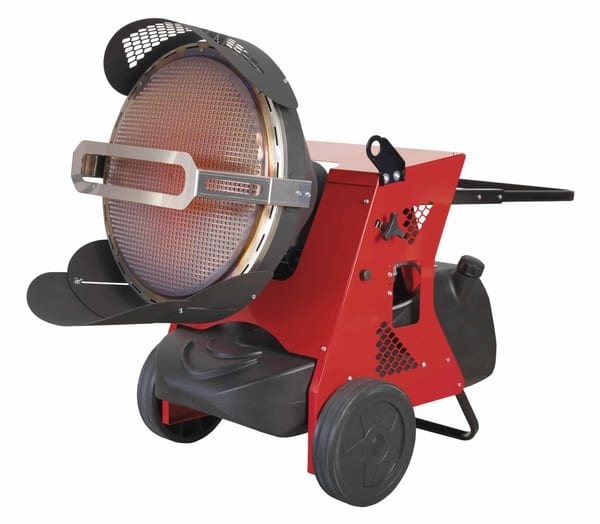 Infrared heater 45.5kW for heating with paraffin, kerosene & diesel, 230V power.