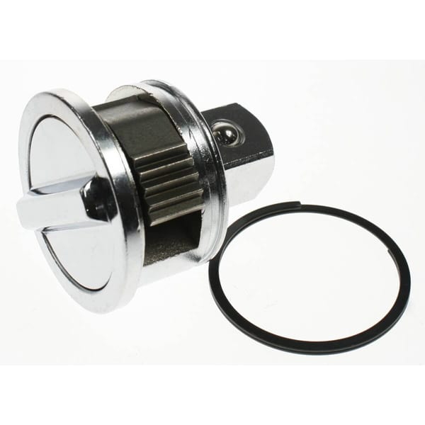 Metallic oil filter cap with a black O-ring, designed for automotive applications, featuring a textured grip for easy installation.