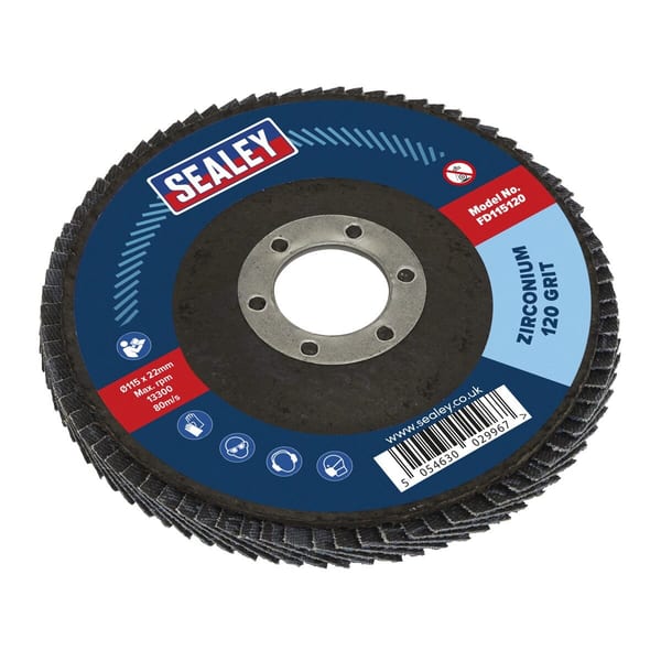 115mm Zirconium Flap Disc 120Grit 22mm Bore